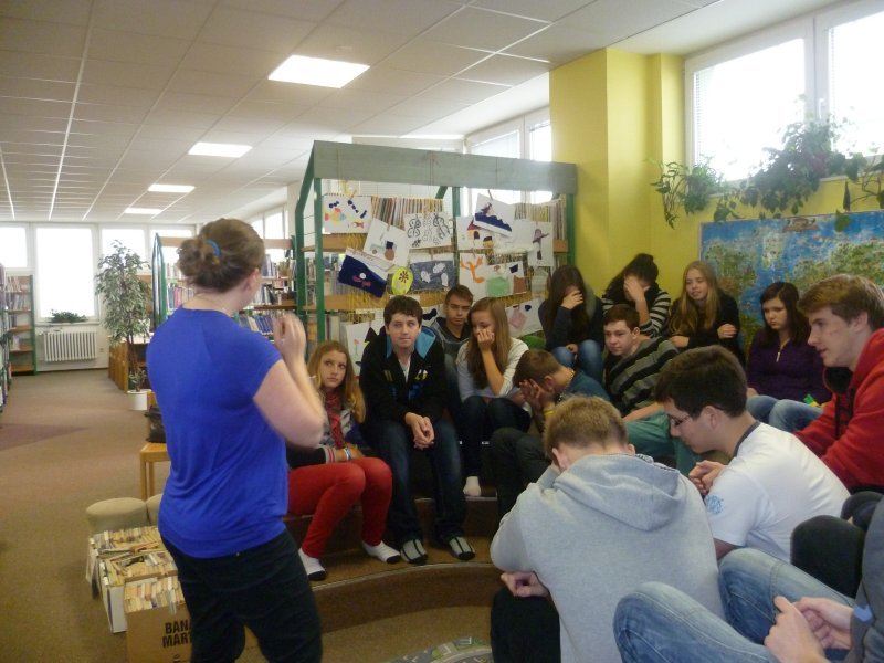 Beseda v knihovně - 9. D