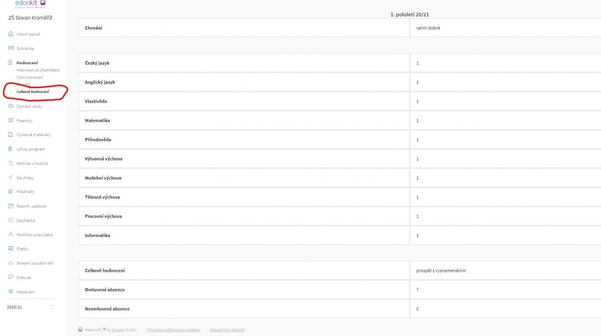 Organizace vyučování od 1. 2. do 14. 2. 2021, hodnocení za 1. pololetí